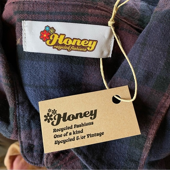 Johnny Cash Flannel Shirt Bleached Plaid Mens Unisex Size Large Handmade EUC - Picture 12 of 14